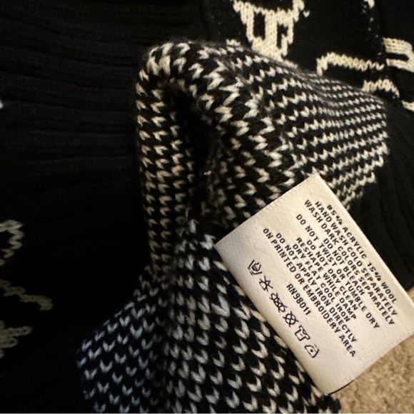Size 3X IceCream‎ Men’s Sweater Black White Graphic All Over Print - Picture 7 of 13
